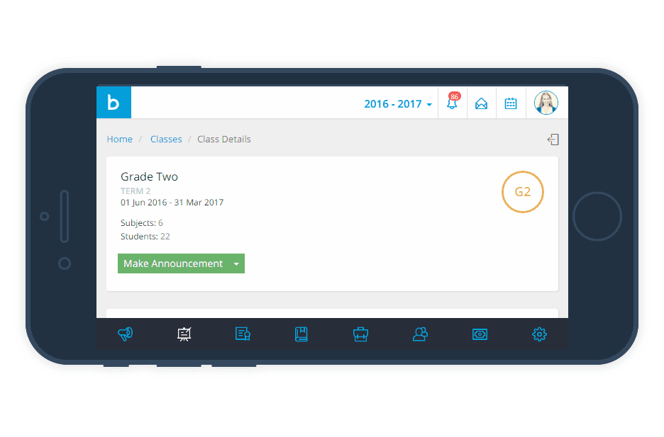 Simplified marking of attendance and records easily accessible for the whole year