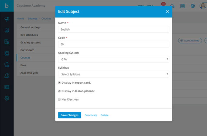 Flexible course management