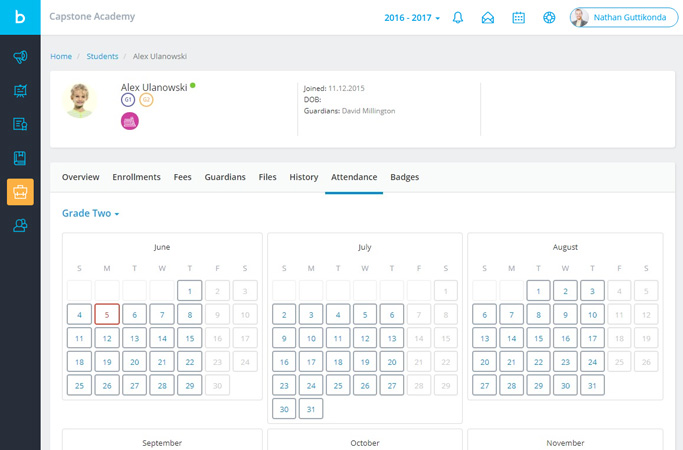 Access student information - student administration system